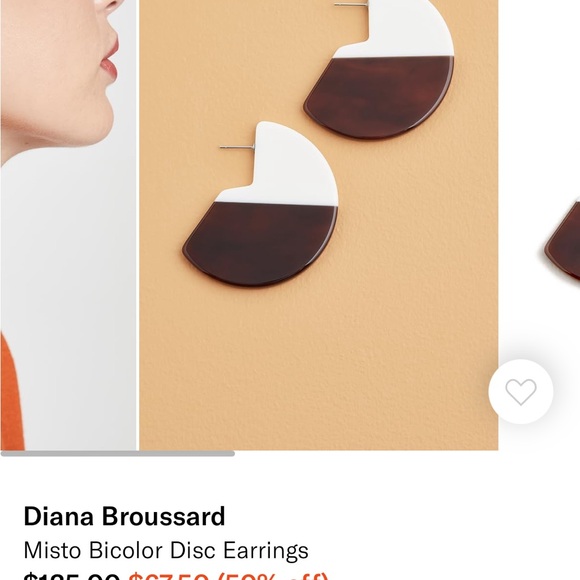 Diana Broussard - Misto Bi-color Disc Earrings *shopbop* Ivory/ Tort - Picture 6 of 6